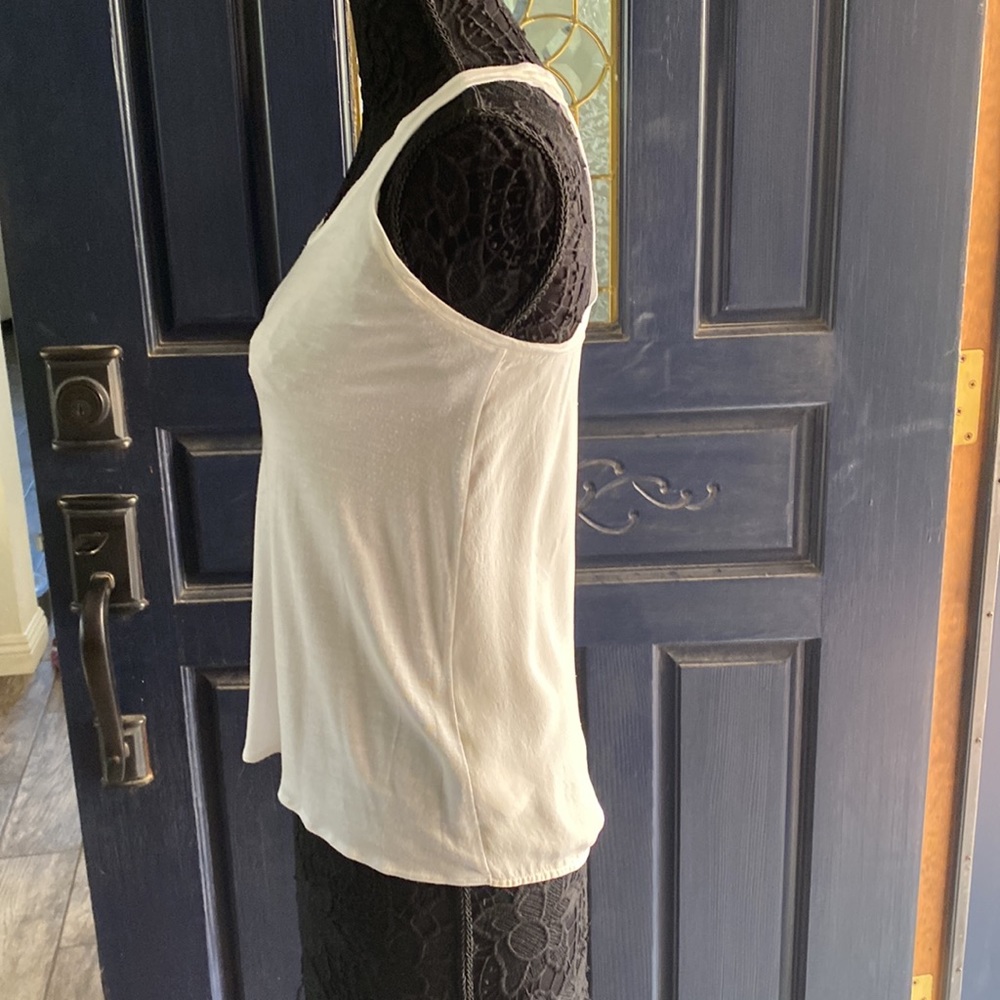 Vince White RACERBACK Tank Top XS Hiking white night elevated classic solid